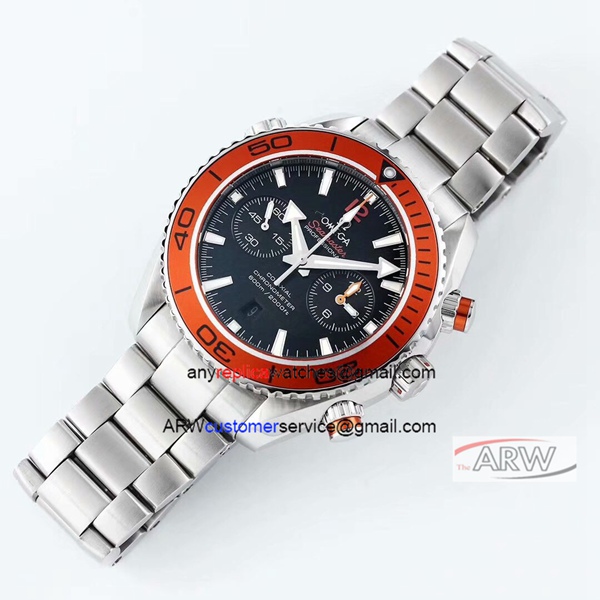 Omega Seamaster Super Clone 9300 Watch Stainless Steel Orange Be